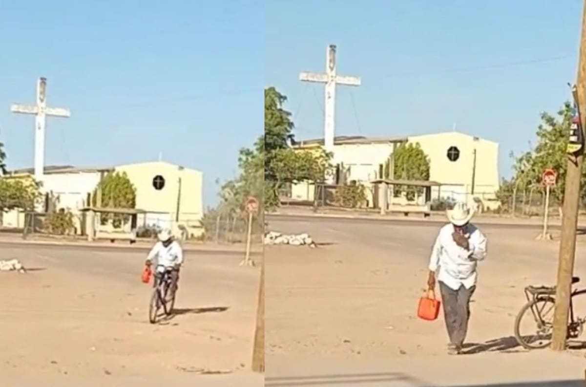 VIDEO | Abuelito lleva comida a su nieta todos los días y se hace viral