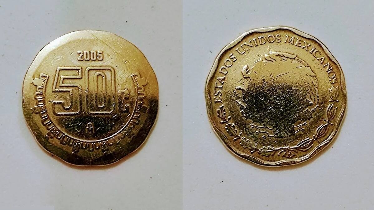 Valúan en un millón de pesos esta extraña moneda de ¢50 centavos