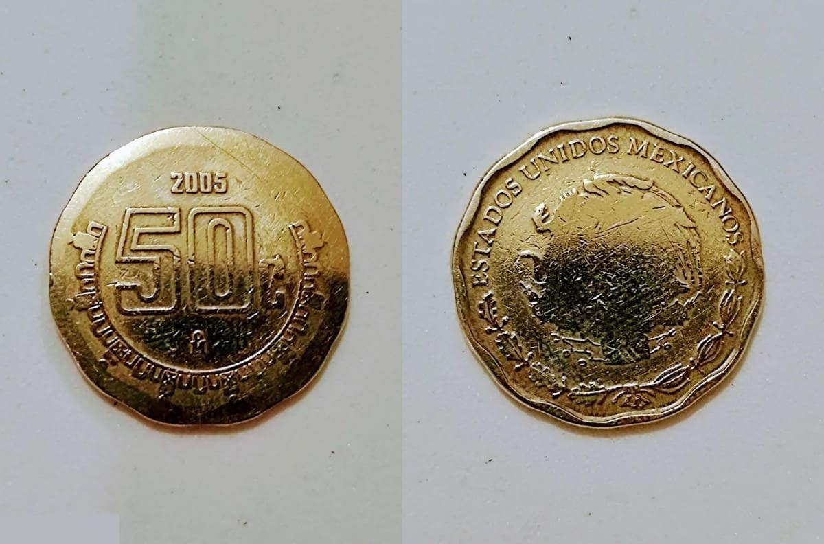 Valúan en un millón de pesos esta extraña moneda de ¢50 centavos