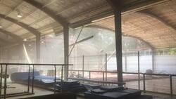 VIDEO | Colapsa gimnasio del IPN: hombre se salvó de ser aplastado