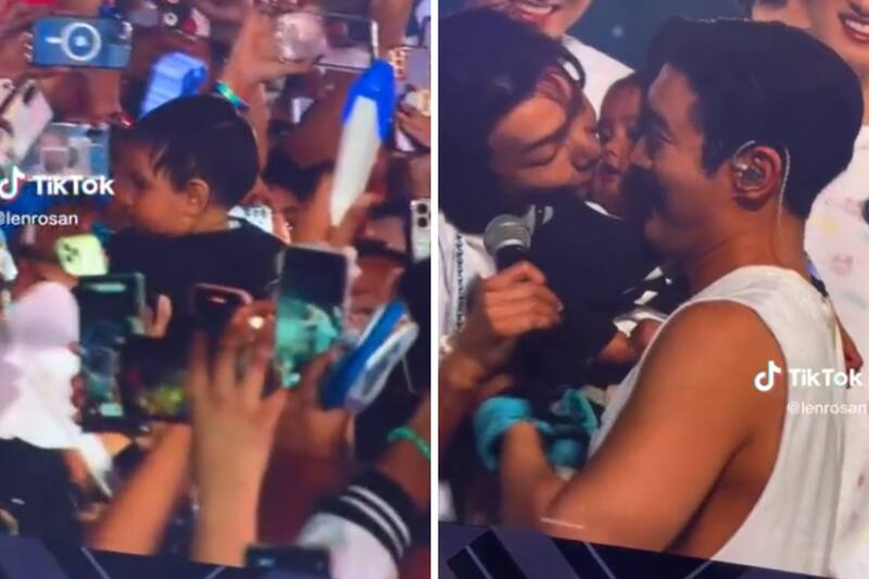 Super Junior subió a un bebé al escenario.