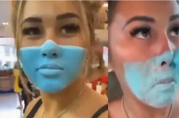 Influencers se pintaron un cubrebocas para ingresar a centro comercial: arriesgan ser deportadas