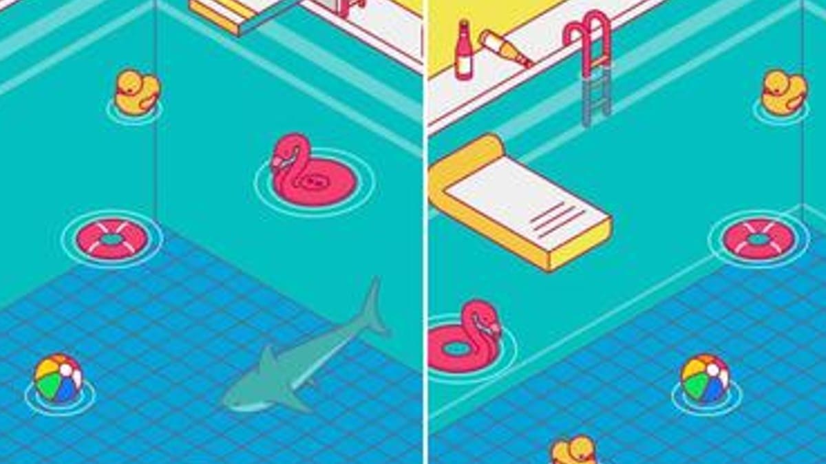 Acertijos visuales: Ubica las 7 diferencias en la alberca en menos de 10 segundos