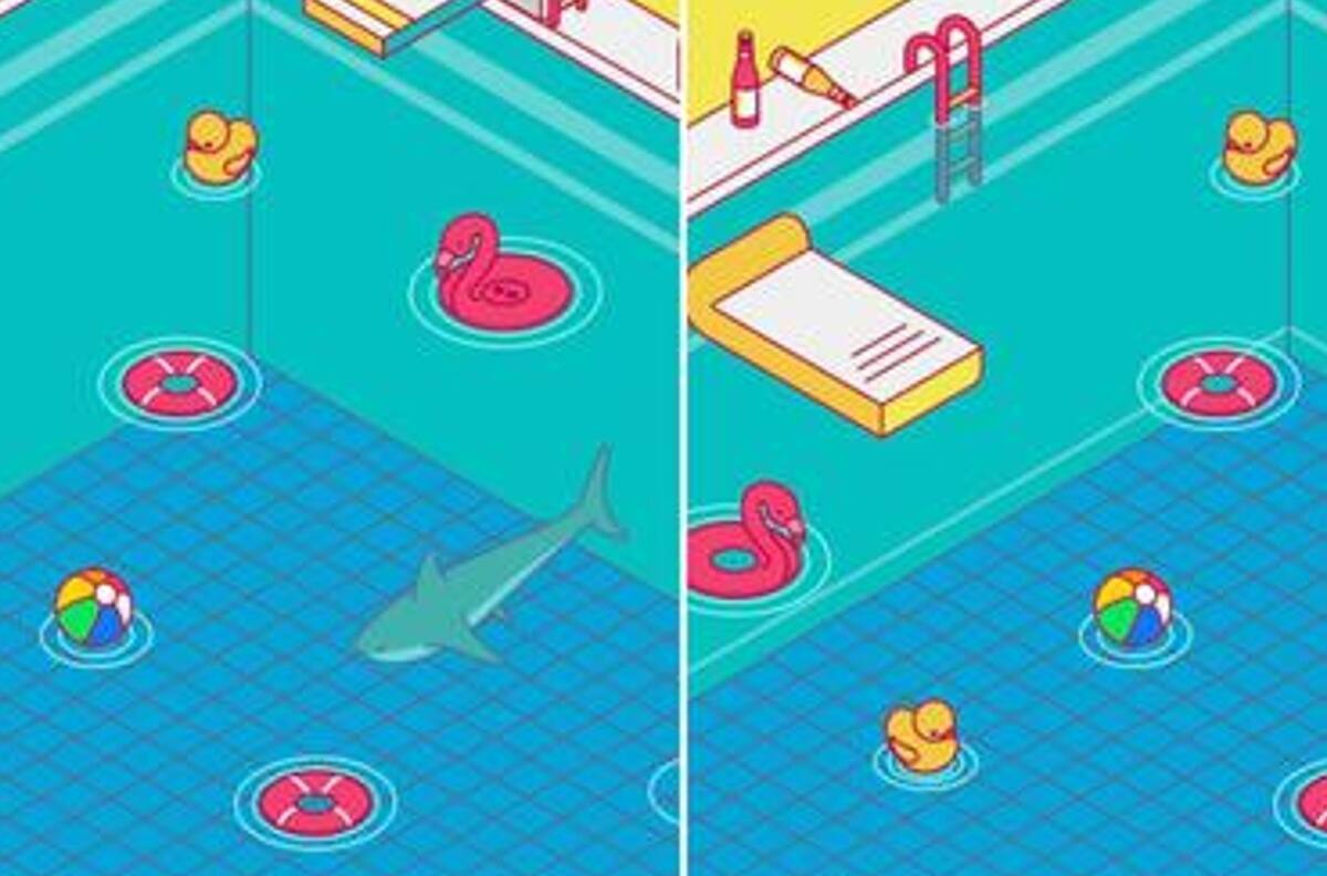 Acertijos visuales: Ubica las 7 diferencias en la alberca en menos de 10 segundos