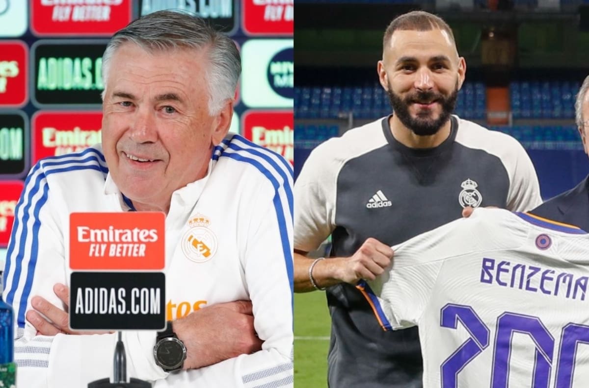 Ancelotti: "Benzema es como el vino; cuanto más viejo, mejor"