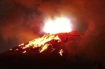 VIDEO | Volcán Popocatépetl registra fuerte explosión