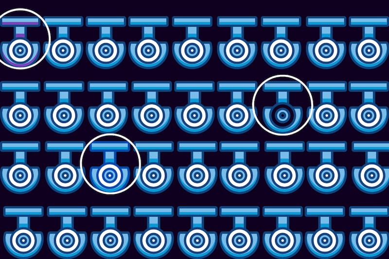 Aquí están las 3 cámaras ocultas. ¿Lograste encontrarlas en el tiempo establecido?
