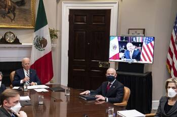 Se realizó la primera reunión bilateral virtual entre AMLO y Joe Biden