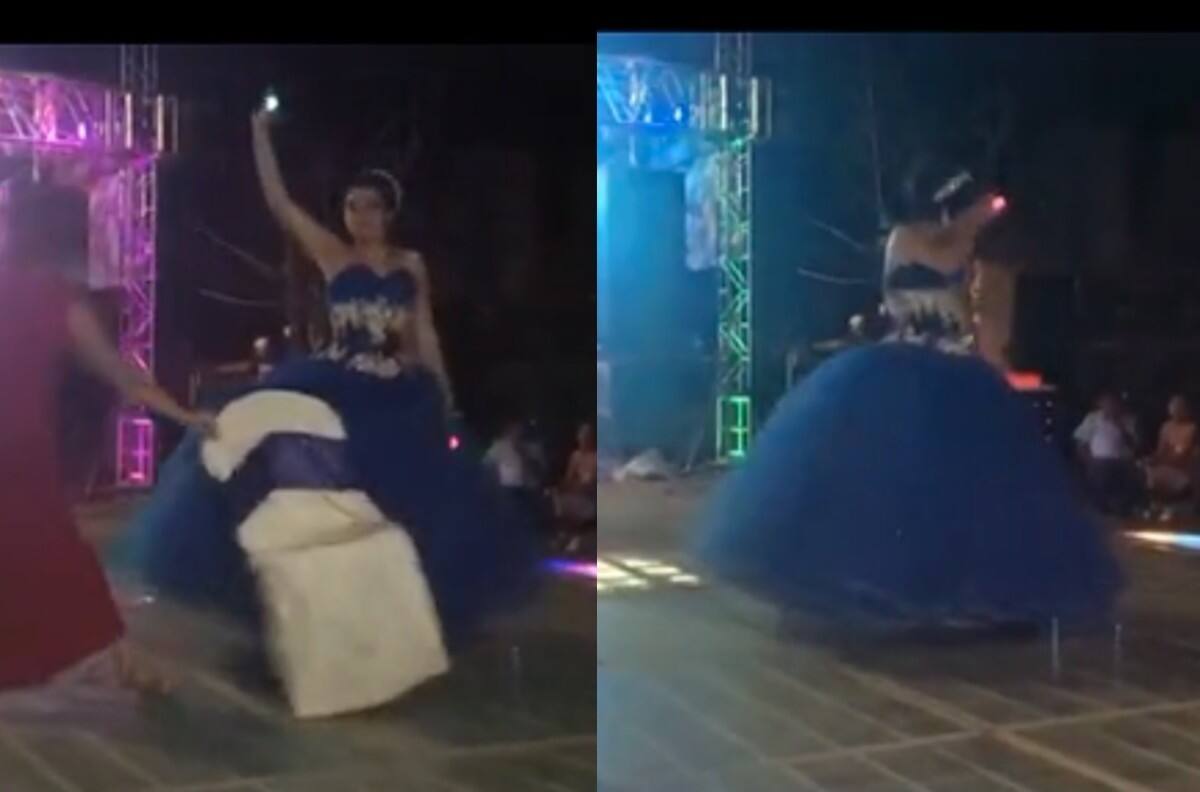 Graban a una mujer que arruinó un vals de XV años y el video se hizo viral en TikTok