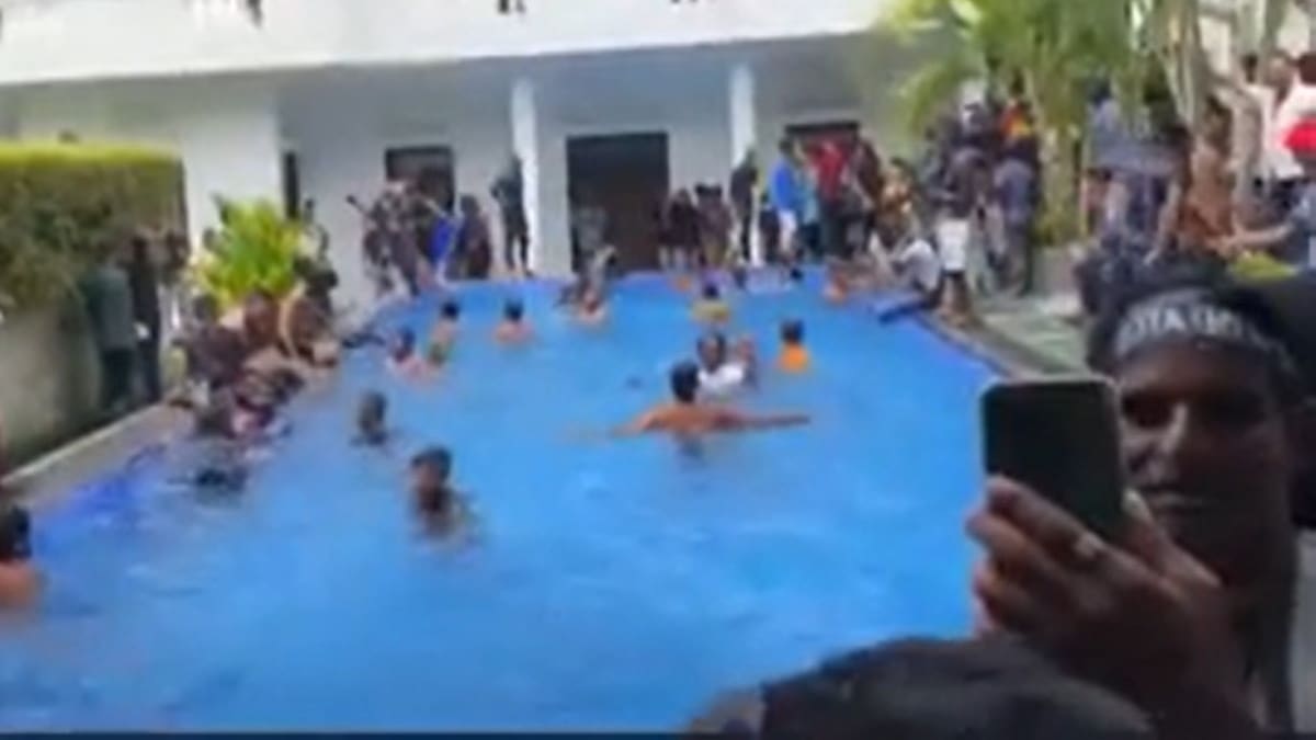 VIDEO | ¡Impactante! Así se vio la toma de residencia del presidente de Sri Lanka