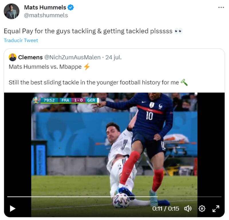 Mats Hummels bromeó con la oferta que recibió Kylian Mbappé