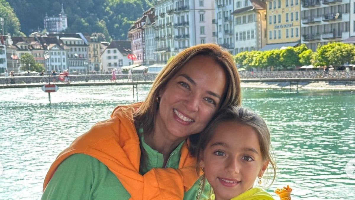 La presentadora de televisión y su hija de vacaciones en Suiza