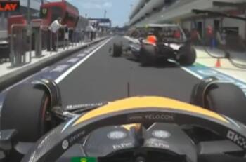 VIDEO | Descuido de Red Bull por poco provoca terrible accidente de Checo Pérez con Oscar Piastri