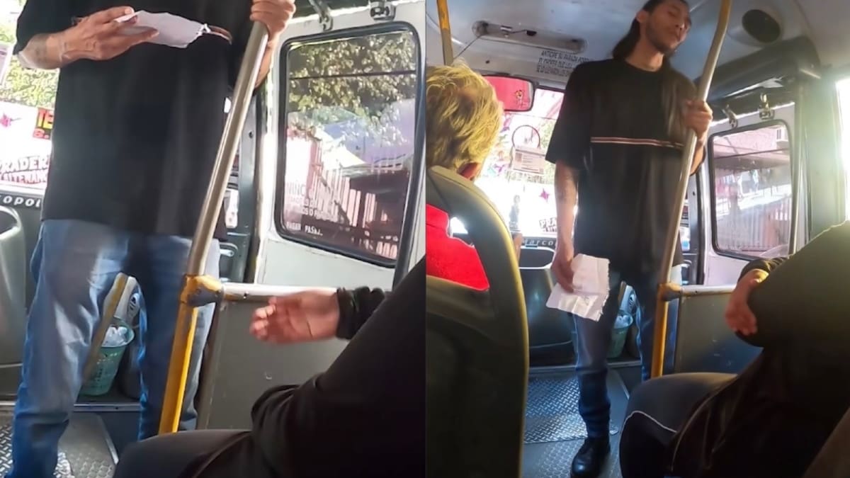 Asaltante lee carta para robar a pasajeros y falla, se hace viral |VIDEO