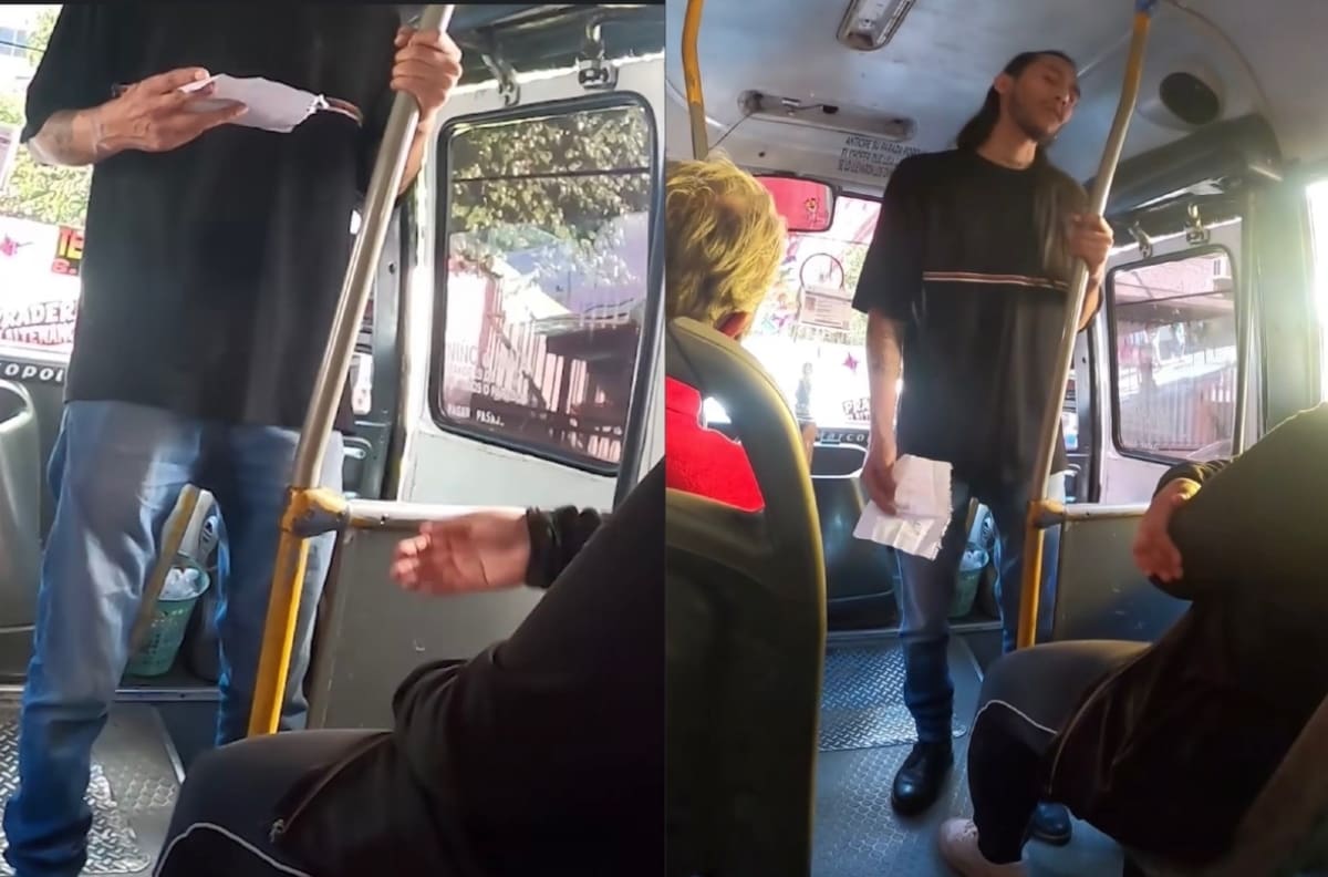 Asaltante lee carta para robar a pasajeros y falla, se hace viral |VIDEO
