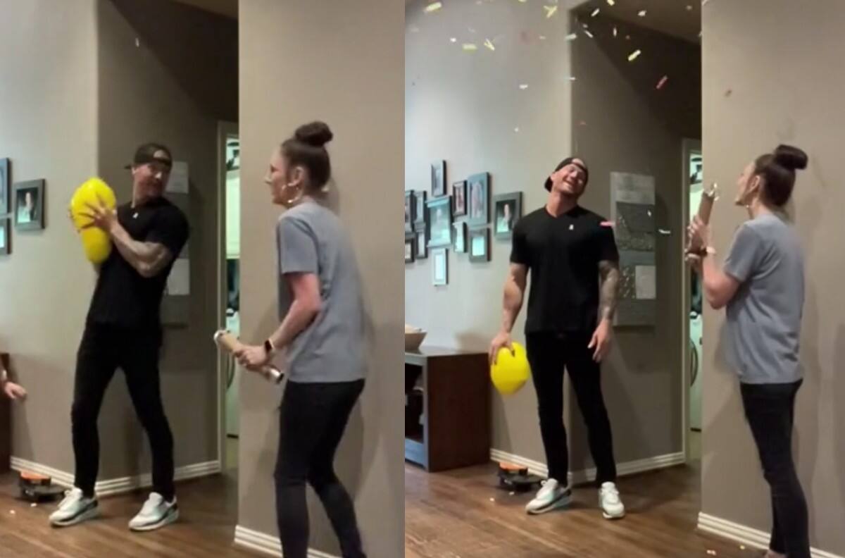 VIDEO: Mujer quería hacerles una broma a su esposo y su hija, pero fracasó y se volvió viral
