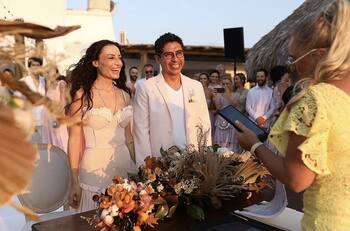 Gonzalo Vega se hace presente en la boda de su hija Marimar Vega