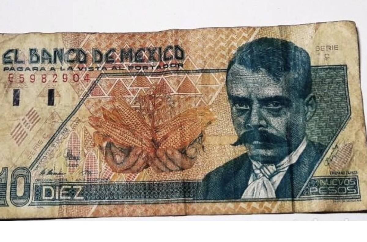 Numismática: Billete antiguo de 10 pesos se oferta hasta en 80 mil