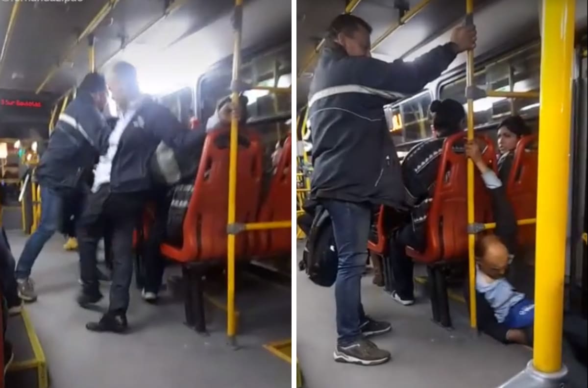 VIDEO| Hombre ebrio se cae en el transporte público y se viraliza ¡Qué dolor!