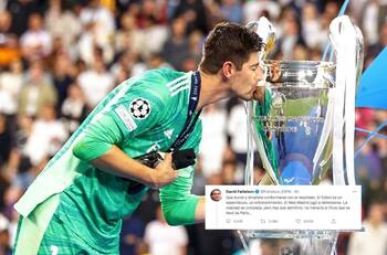 Thibaut Courtois le responde a David Faitelson tras criticar el triunfo del Real Madrid en la Champions