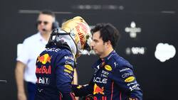 VIDEO | Guerra total en F1: El frío saludo de Max Verstappen a Checo Pérez tras ganar en Azerbaiyán