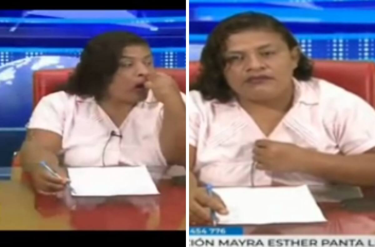 VIDEO| Captan a conductora hurgando su nariz en programa al aire y se vuelve viral