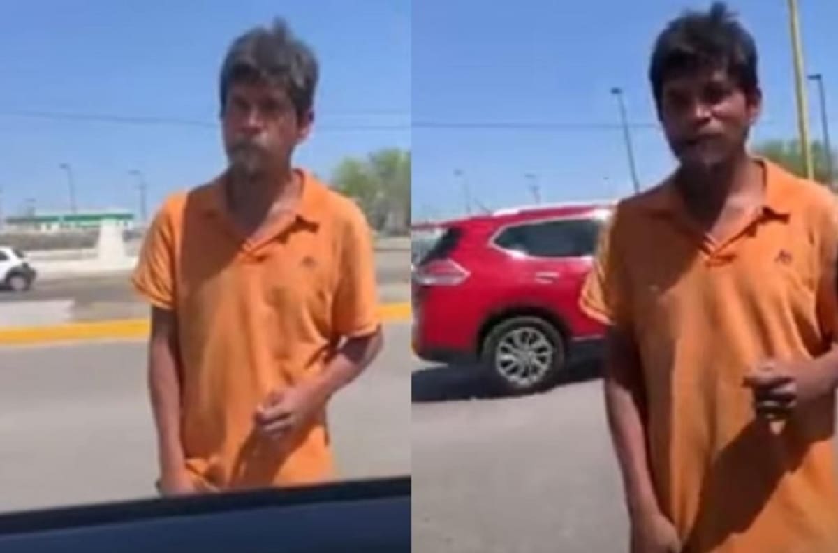 VIDEO: "No me place, mi rollo es pedir", ofrecen trabajo a indigente de Coahuila y lo rechaza