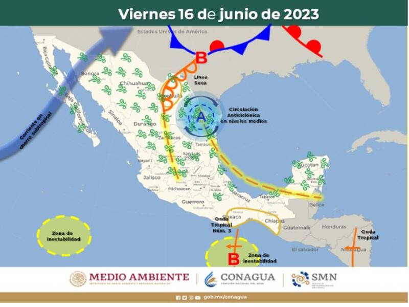 Este viernes 16 de junio habrá pocas probabilidades de lluvia en la zona centro del país.