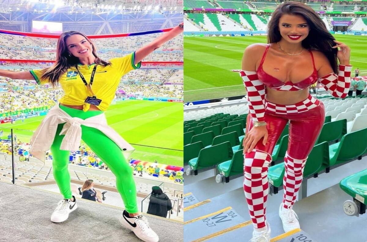 ¡Duelo de bellezas! Ivana Knöll y Alessandra Ambrosio se unen para apoyar a Croacia y Brasil