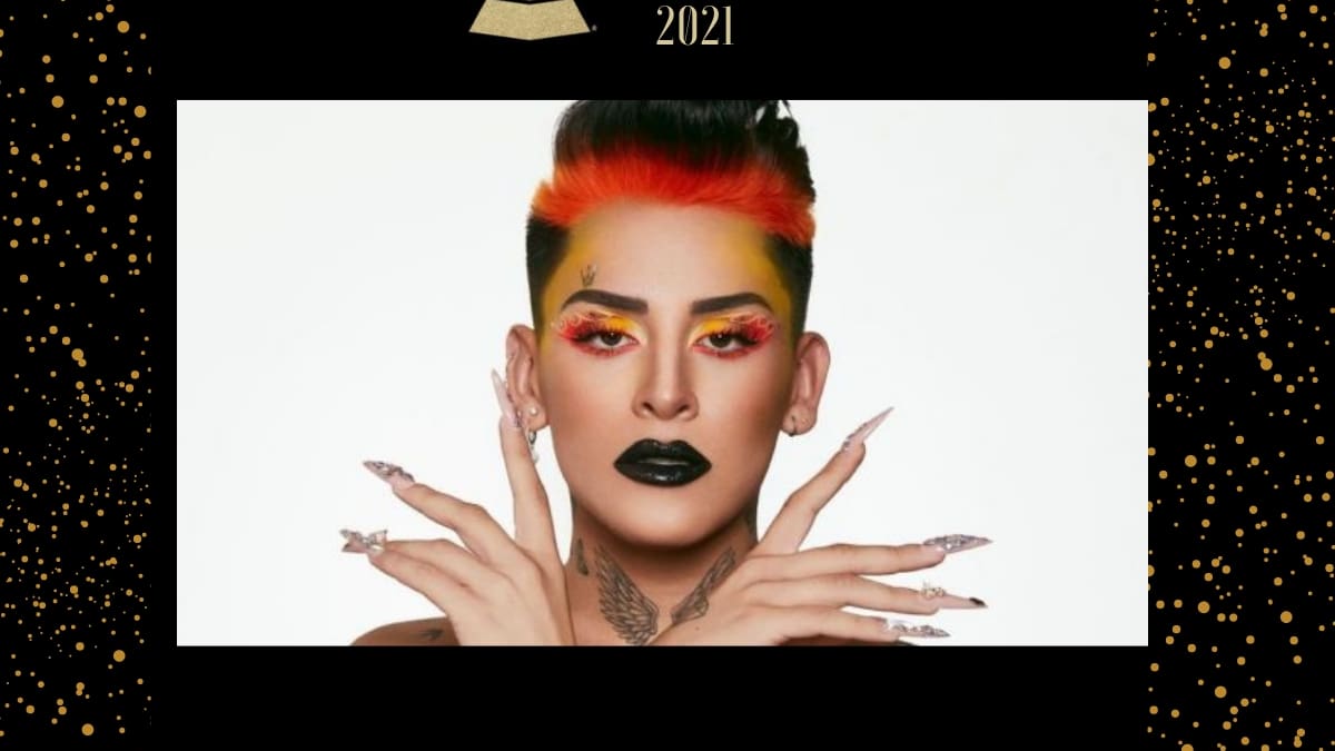 El impactante look que usó Kunno, tiktoker mexicano, para la cobertura de los Grammys