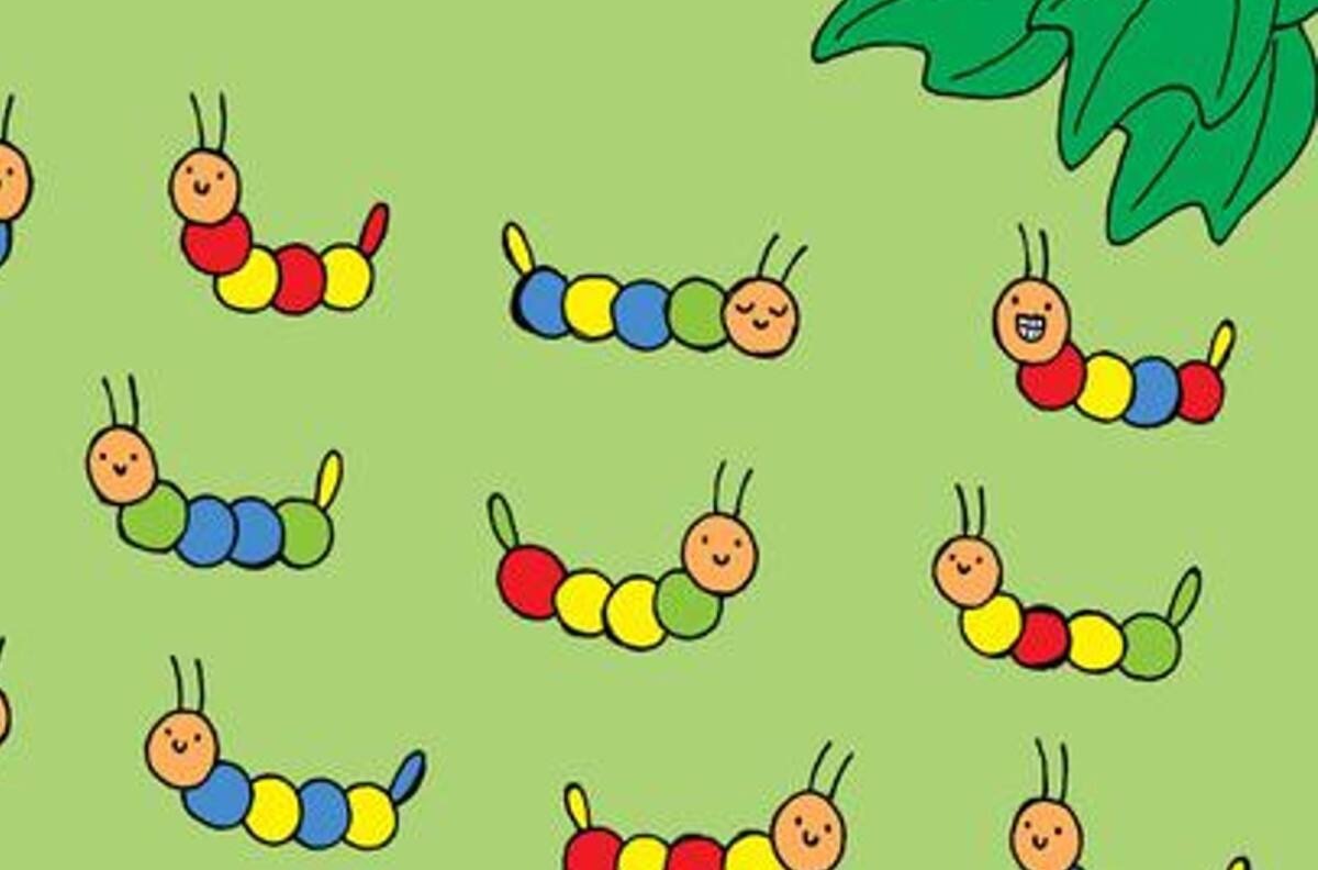 Acertijo visual: Encuentra a la oruga con un patrón único
