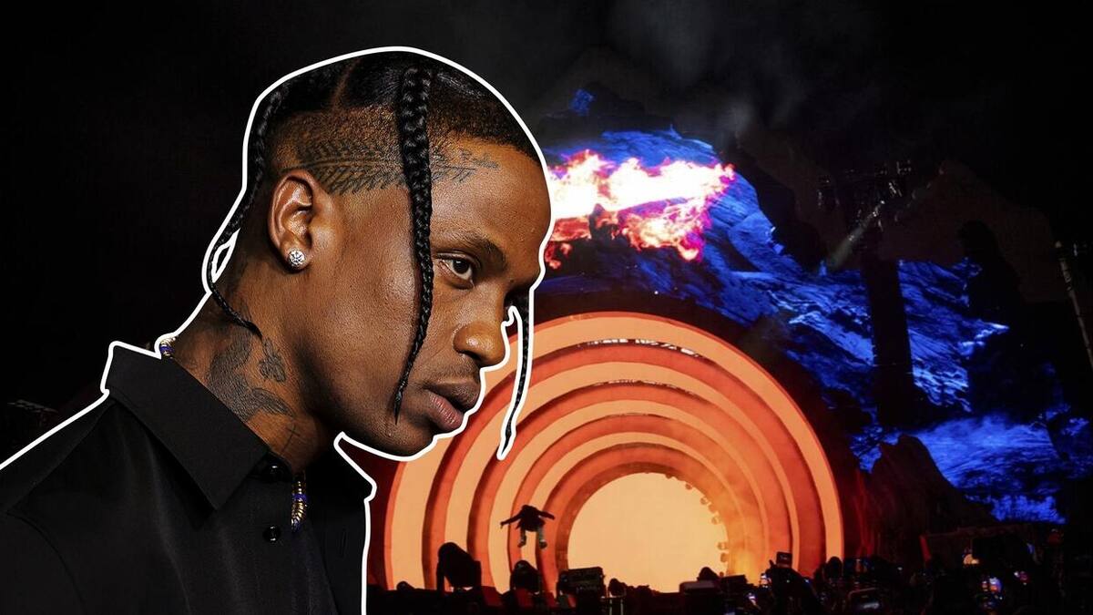 Travis Scott canta y observa cómo cargan desmayado a uno de sus fans