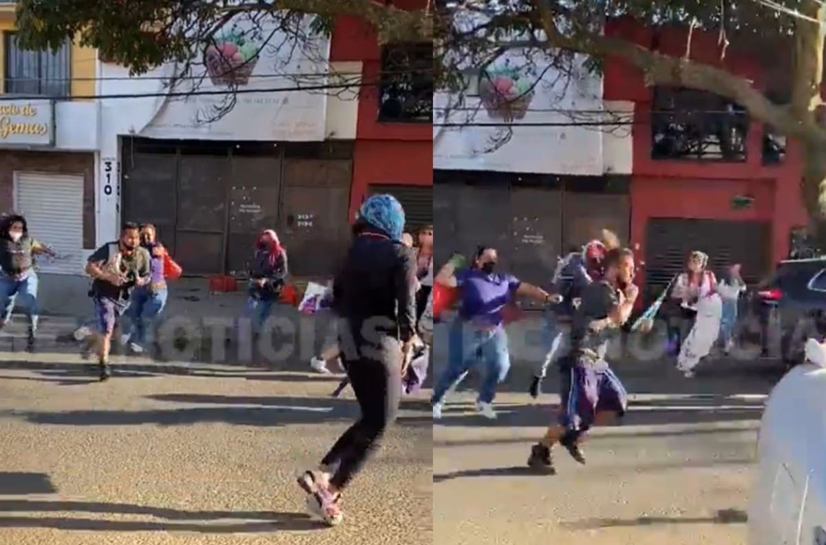 Hombre ataca a mujeres en marcha del 8M con unas tijeras de jardinería