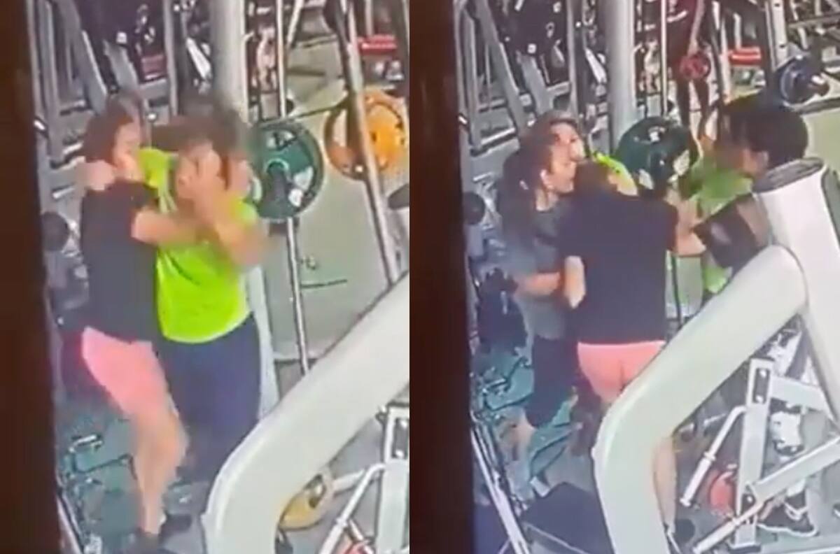 VIDEO | ¡Se armaron los golpes! Dos mujeres fueron captadas peleando en un gimnasio