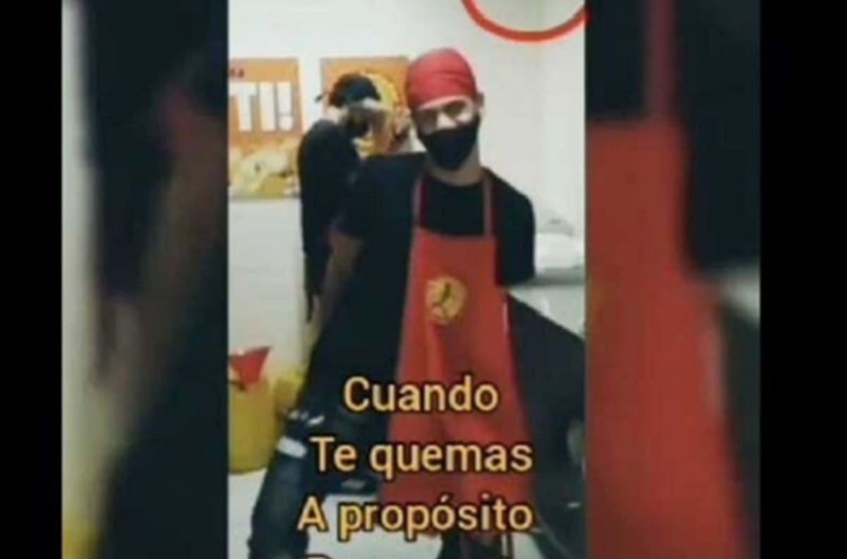 VIDEO | Empleado finge quemadura para pedir incapacidad pero lo descubren y se hace viral