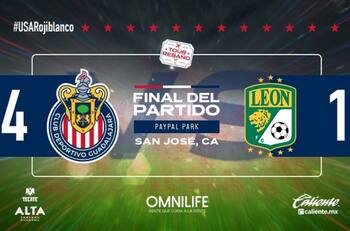Chivas golea 4-1 a León pero en partido amistoso
