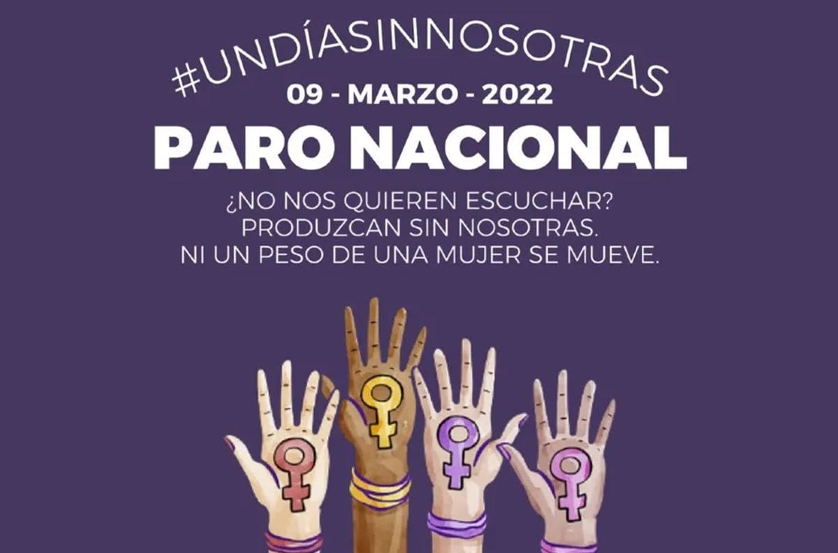 8M: Convocan a "Día sin Mujeres" el 9 de marzo