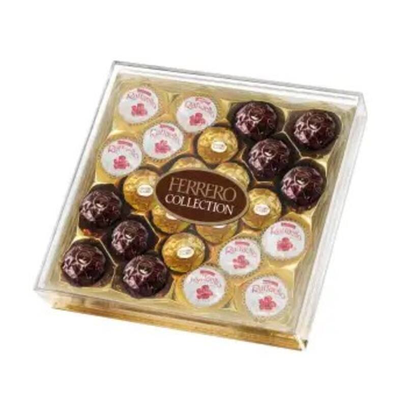 Este productos de la marca Ferrero, sólo tiene 8 chocolates y los demás no contienen cacao.