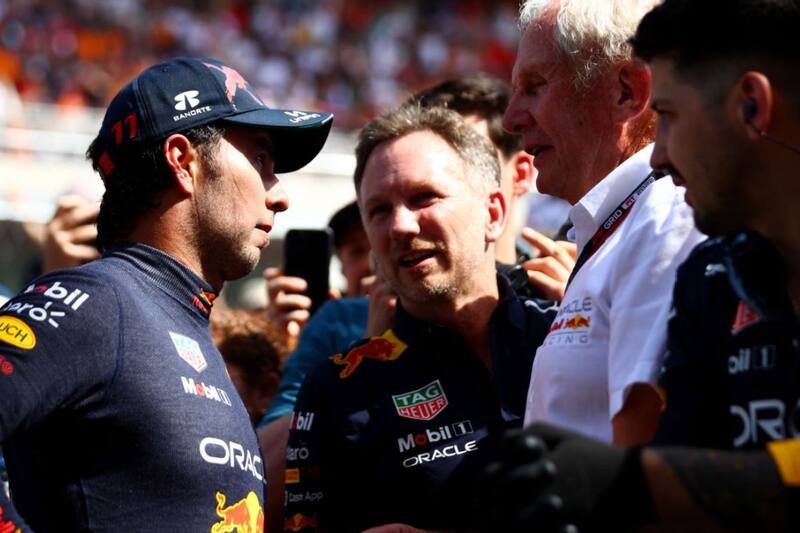 Checo Pérez tiene el respaldo de Christian Horner y Helmut Marko. (Red Bull)
