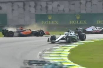 VIDEO | Así fue el aparatoso impacto de Kevin Magnussen y Daniel Ricciardo en Brasil