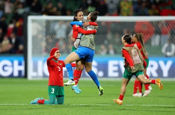 El festejo de Marruecos tras histórico pase a octavos de final en el Mundial Femenino