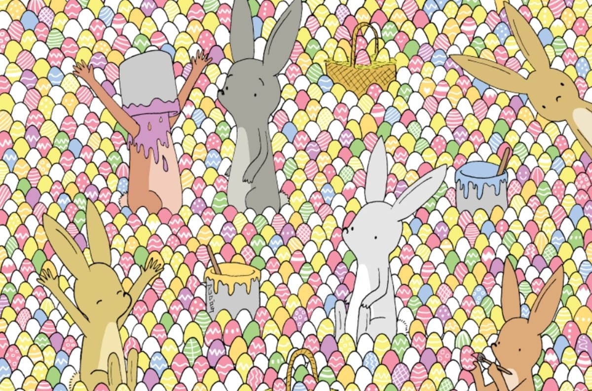 Acertijo Visual: Encuentra el huevo de pascua pintado con un corazón