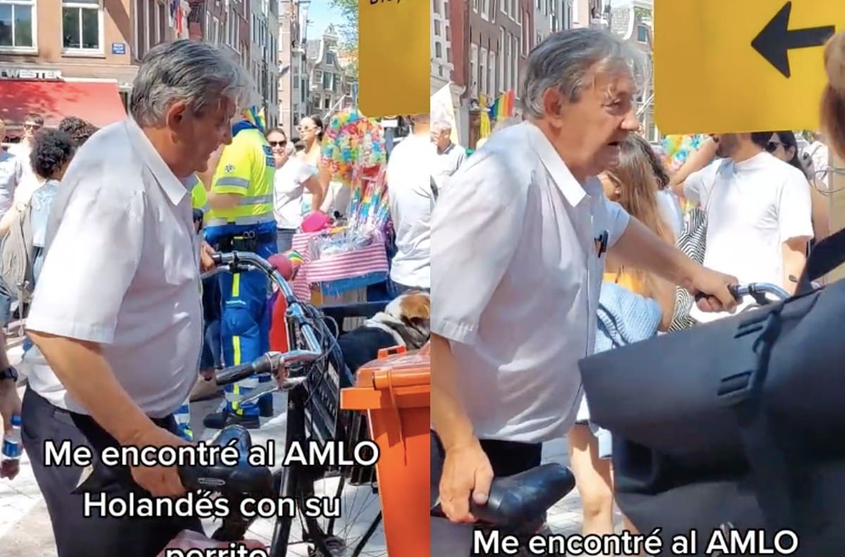 VIDEO | Captan a "AMLO" holandés paseando con su perrito
