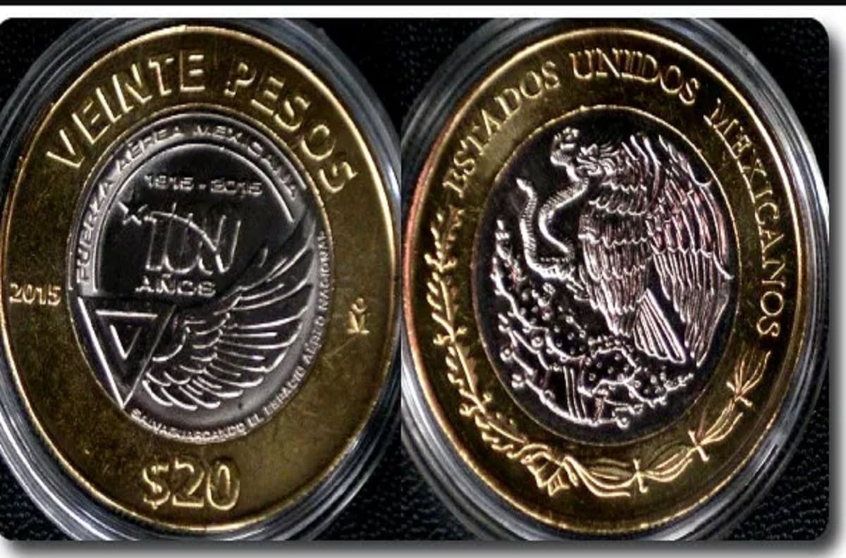 Ofrecen 100 mil pesos por moneda de $20 de la Fuerza Aérea Mexicana