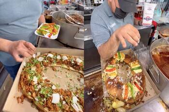 Así luce la exquisita Rosca de Reyes hecha con carne al pastor | VIDEO