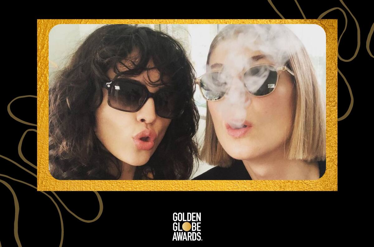 Eiza Gonzalez con un "Te amo" felicitó a Rosamund Pike por su premio en "Globo de Oro"