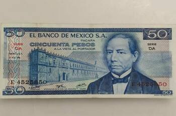 Numismática: Piden 50 mil pesos por un billete antiguo con el rostro de Benito Juárez