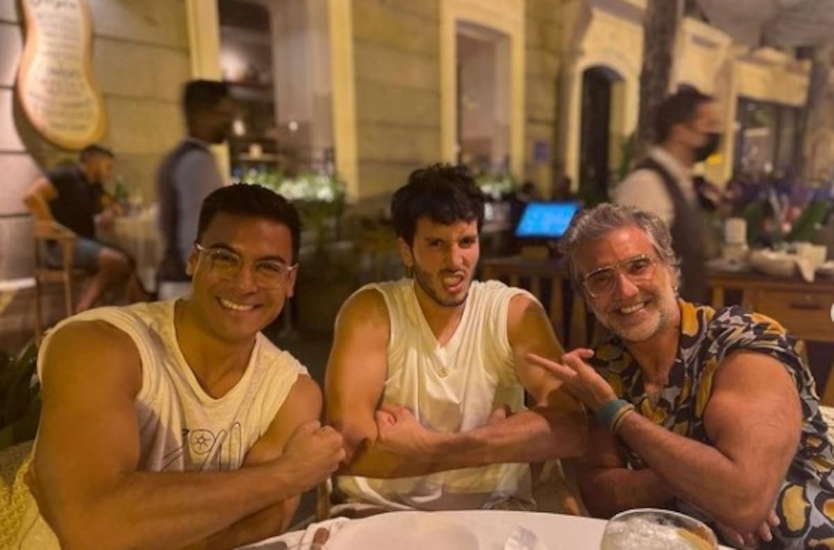 Sebastián Yatra, Carlos Rivera y Alejandro Fernández juntos y presumiendo cuerpazos