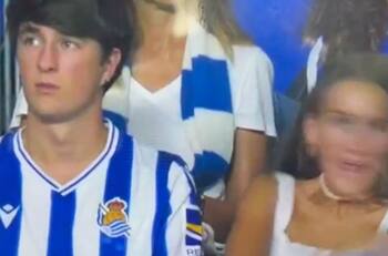 VIDEO | Aficionado de la Real Sociedad se enteró de la infidelidad de su novia por una transmisión de TV