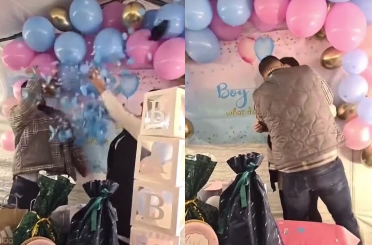 Polémica reacción de un hombre en una fiesta de revelación de sexo se hace viral | VIDEO